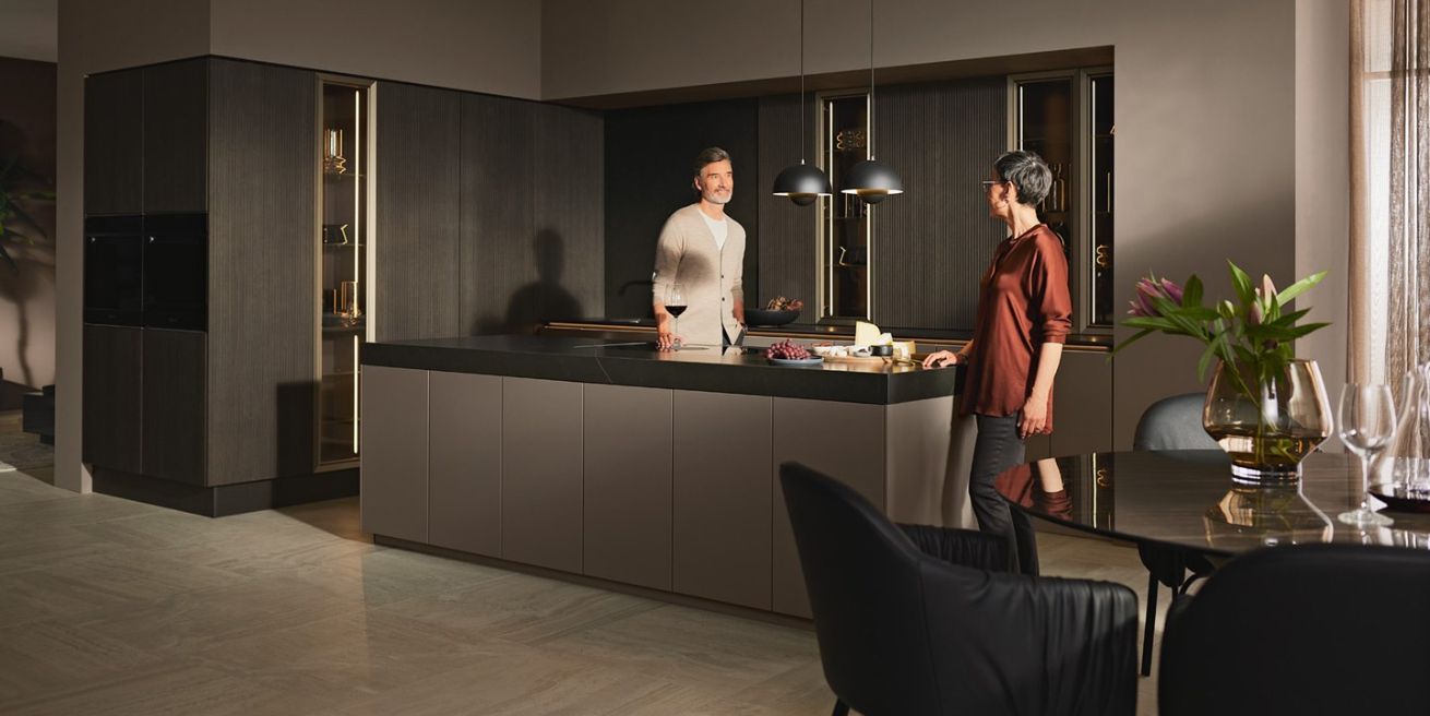 kuchyně Nolte Neo Lodge blacked oak soft lack magma