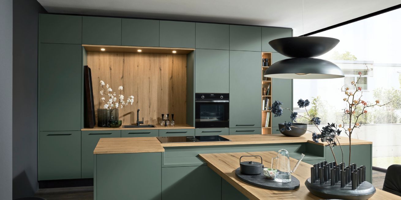 kuchyně Nolte Manhattan Uni Black Green