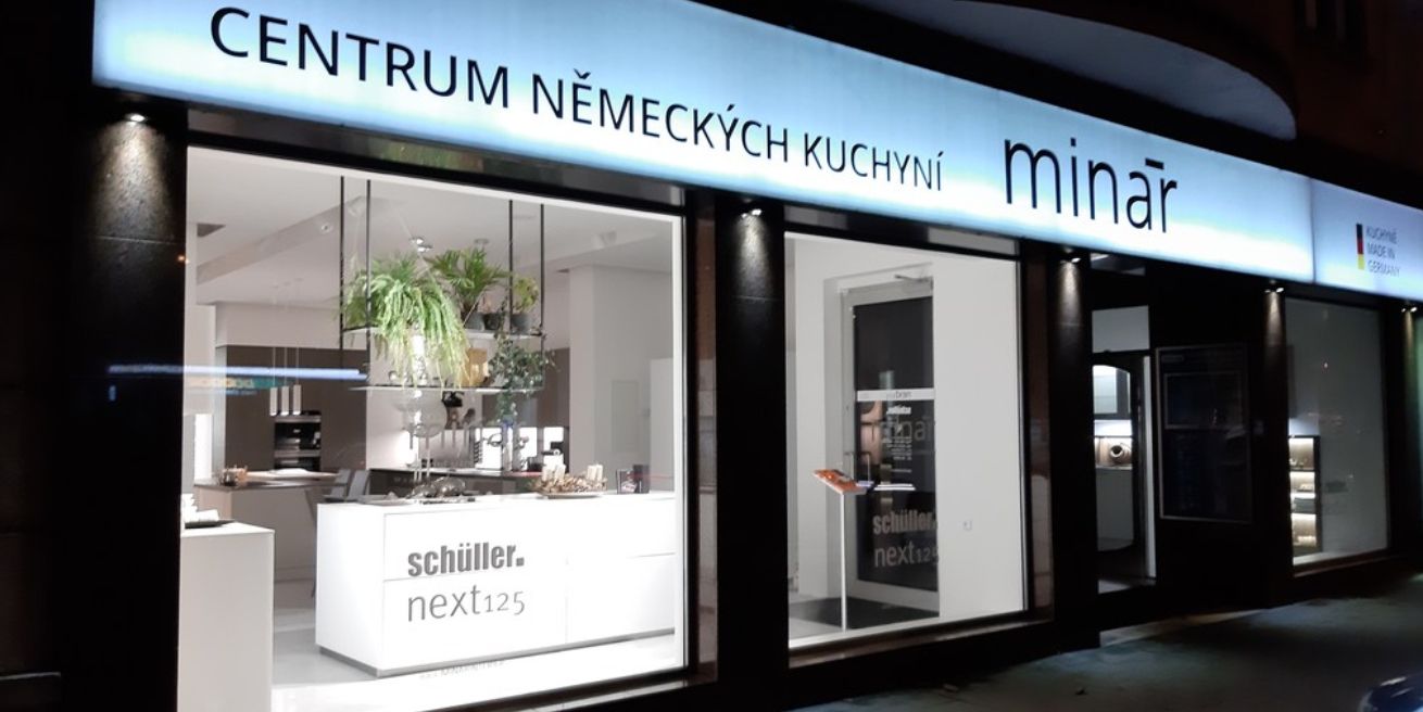 Minár interiér showroom 
