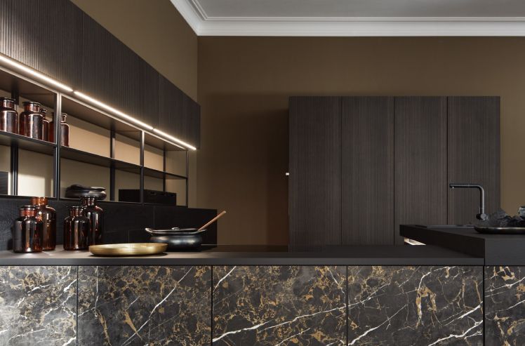 kuchyně Nolte Neo Marble black Lodge blackened oak