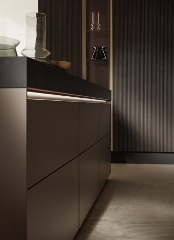 kuchyně Nolte Neo Lodge blacked oak soft lack magma